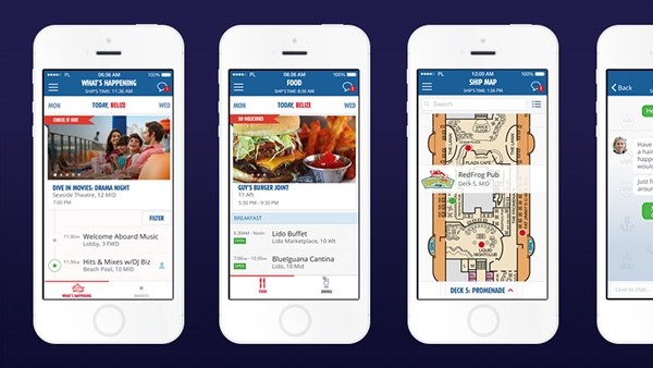 Carnival pilots free onboard mobile app