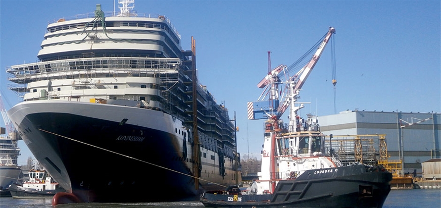 Koningsdam enters final outfitting stages in Marghera