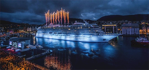 Viking christens first-ever ocean cruise ship in Bergen