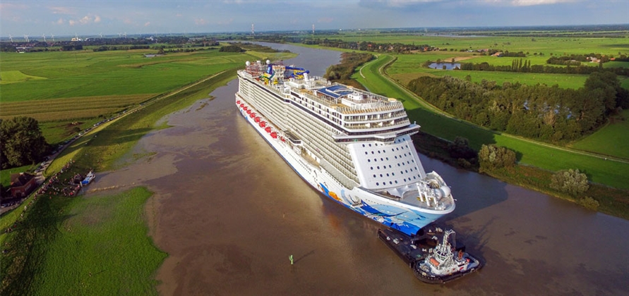 Norwegian Escape leaves Meyer Werft shipyard