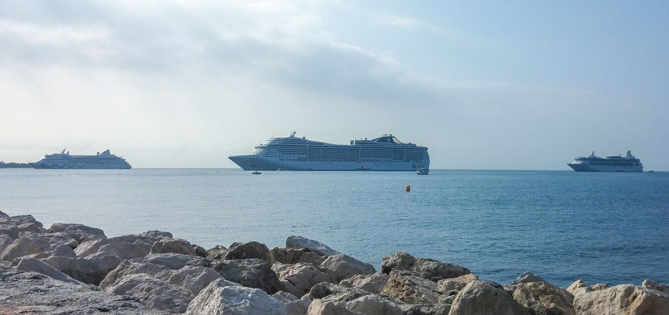 Cannes welcomes three cruise calls in one day