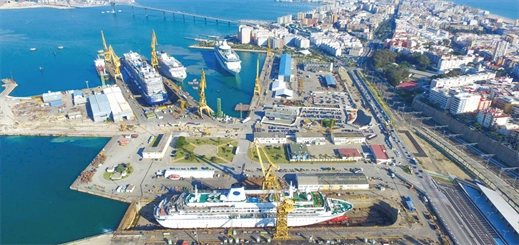 Breaking cruise ship repair records in Cadiz