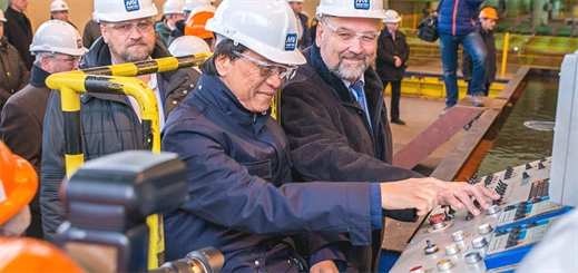 MV Werften cuts steel for Crystal river cruise ships