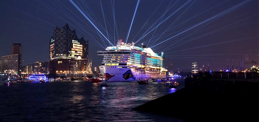 AIDAprima turns one as Port of Hamburg celebrates 828 years