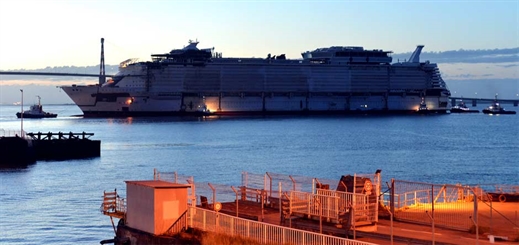 Symphony of the Seas floats out of STX France dry dock