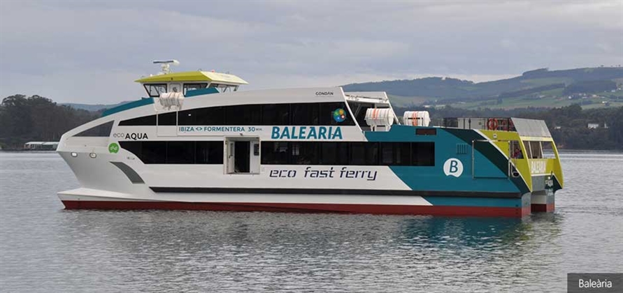 Astilleros Gondan floats out first of Baleària’s four new eco fast ferries