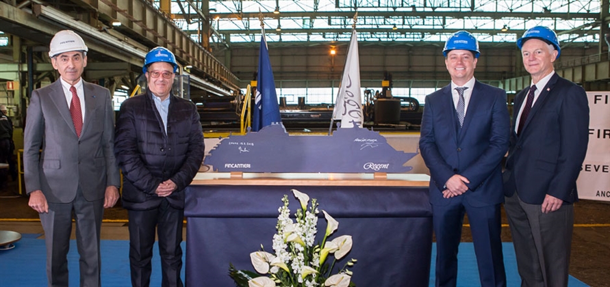 Fincantieri cuts steel for RSSC's new Seven Seas Splendor