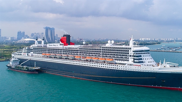 Queen Mary 2 visits Singapore during Southeast Asia voyage