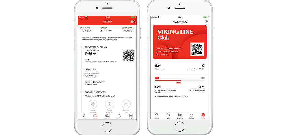Viking Line adds new features to mobile app for passengers
