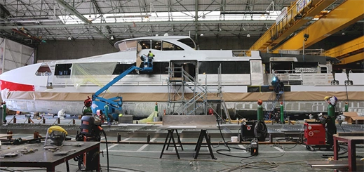 New Red Funnel ferry to leave building dock at the end of May
