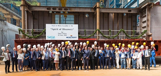 Meyer Werft lays keel for Saga Discovery in Germany