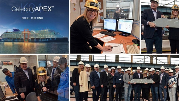 Chantiers de l'Atlantique cuts steel for Celebrity Apex