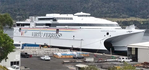 Incat prepares Virtu Ferries newbuild for sea trials in Tasmania