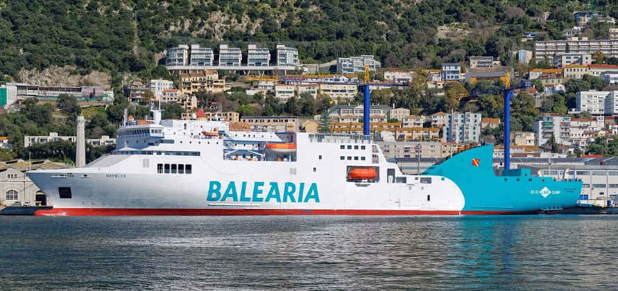 Gibdock converts Baleària ferry to run on LNG fuel