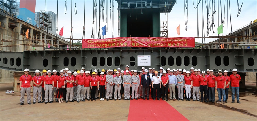 Xiamen Shipbuilding lays keel for Viking Glory