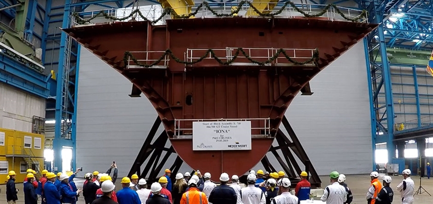 Meyer Werft lays keel for P&O Cruises’ Iona