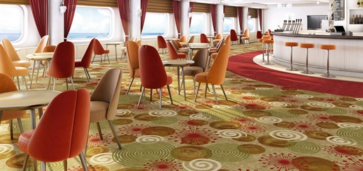 The power of maximalism in flooring design on cruise ships
