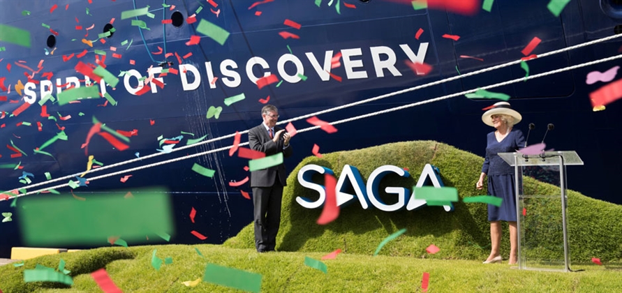 Saga names new ship with help of HRH The Duchess of Cornwall