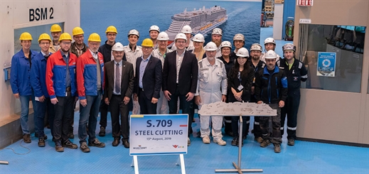 Meyer Werft cuts steel for AIDA Cruises’ second LNG ship