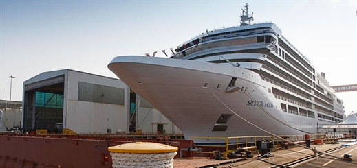 Silver Moon floats out of building dock at Fincantieri's yard
