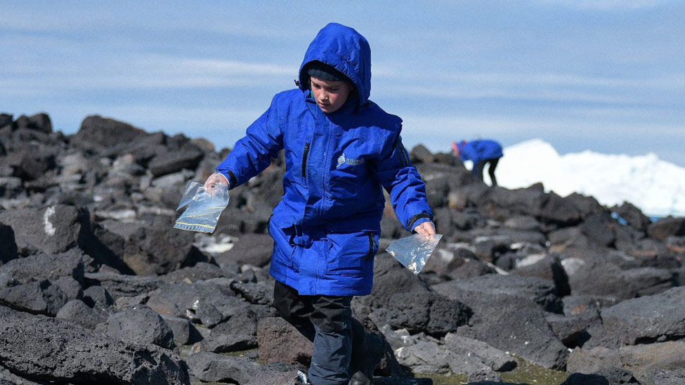 Heritage Expeditions guests can help the study of ancient penguin colonies through bone and eggshell collections