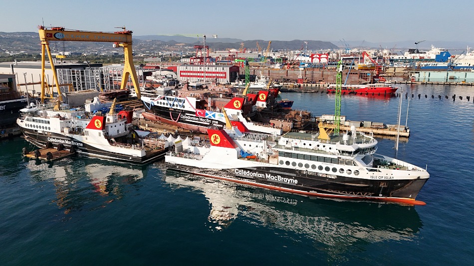 Isle of Islay is the first of four ferries being built for CMAL Ferries at Cemre Marin Endustri in Yalova, Turkey