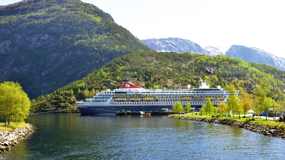 Fred. Olsen Cruise Lines ship Balmoral in Hellesylt, Norway