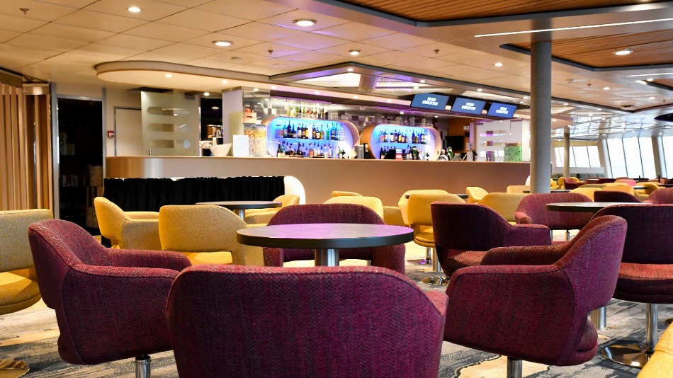 The bar area onboard Stena Scandinavica has been refreshed for the 2026 season 