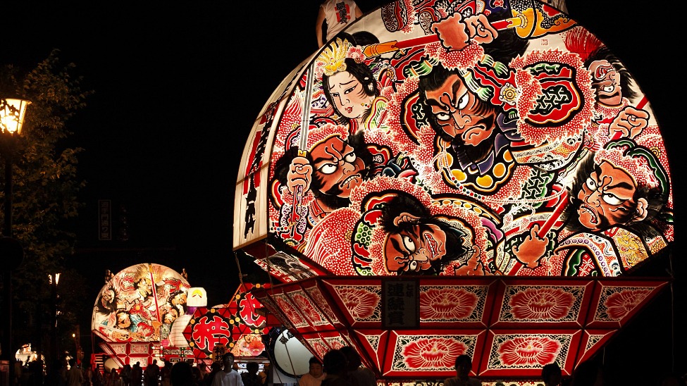 Cruise guests can visit the Neputa Mura museum to learn more about the fan-shaped floats used during the Hirosaki Neputa Festival (pictured) 