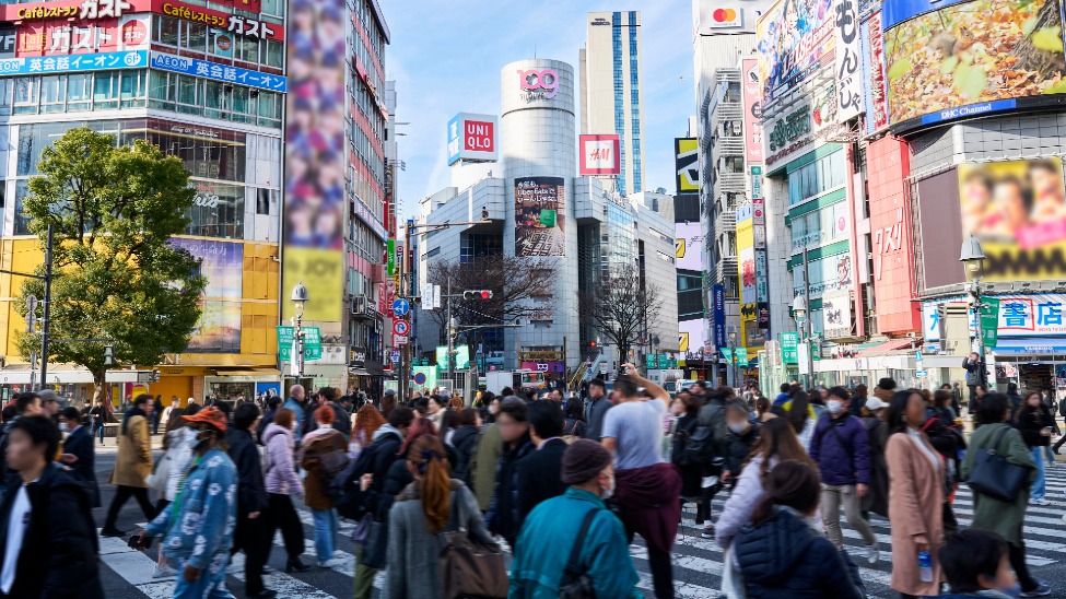 Cruise guests can walk over the famous Shibuya Crossing while in Tokyo (credit: TCVB) 