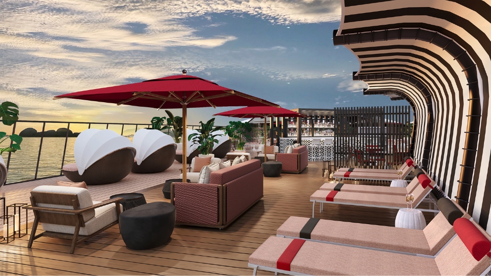 The Retreat’s new sundeck will feature dedicated outdoor seating and an oversized hot tub (Photo: Celebrity Cruises)