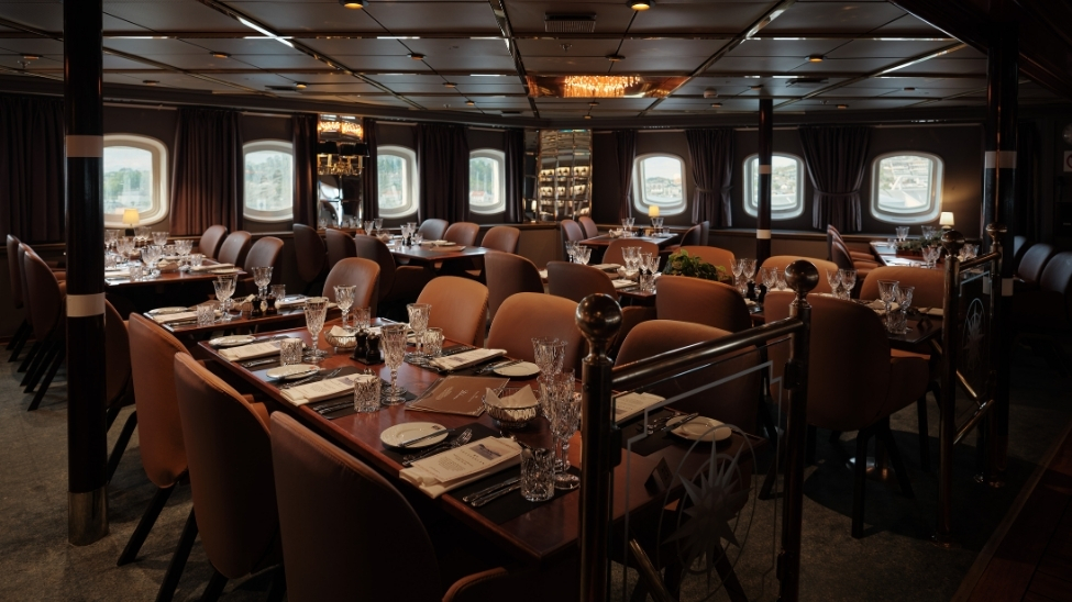 Design references to past ships and crew are featured throughout the ship (Photo: Kristian Dale/Hurtigruten)