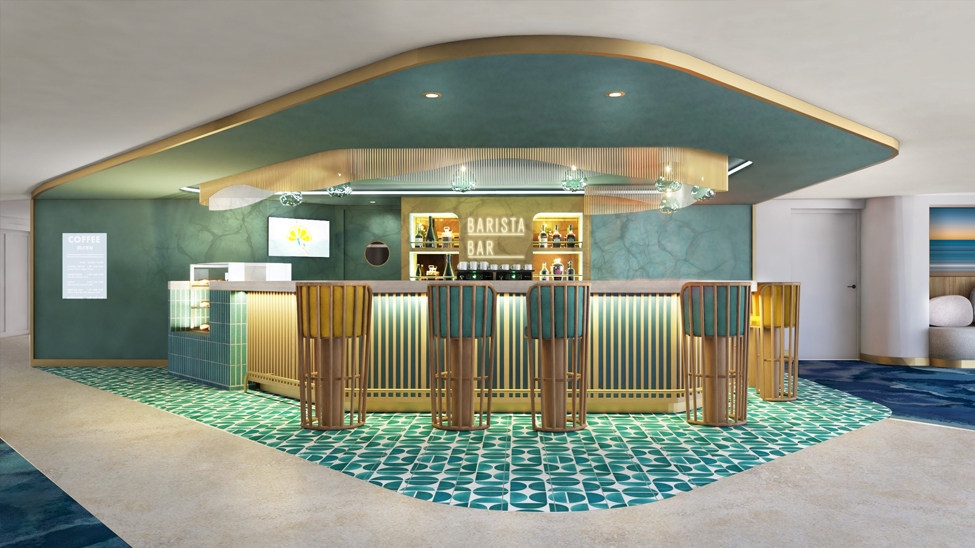 The Atrium onboard Mein Schiff Flow features a new design from sister ship Mein Schiff Relax