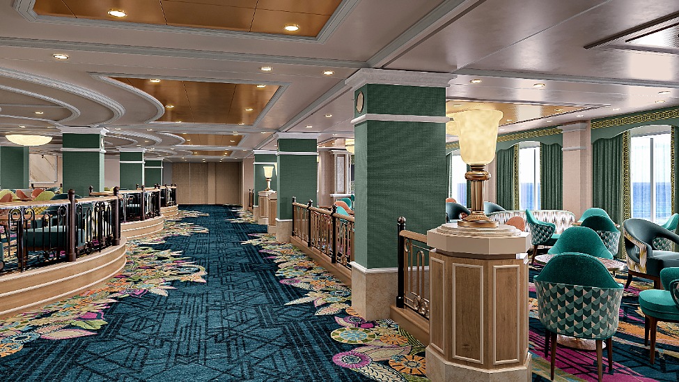The Queens Rooms are used for hosting afternoon tea, live music and gala events (Photo: Cunard)