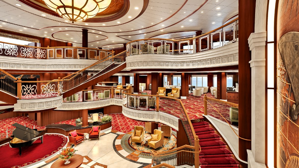 Queen Victoria's atrium will undergo a series of design enhancements (Photo: Cunard)