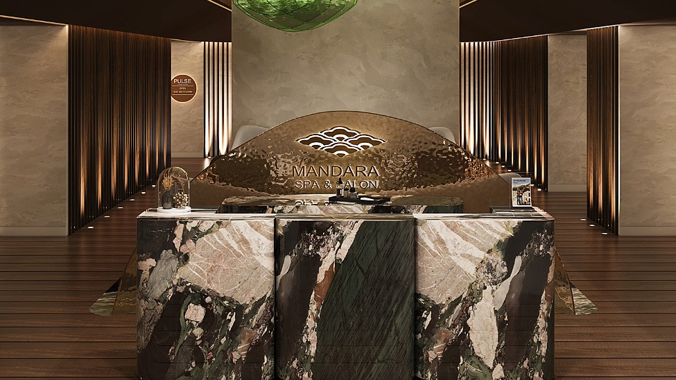 A rendering of the entrance to the Mandara Spa (Image: Norwegian Cruise Line)