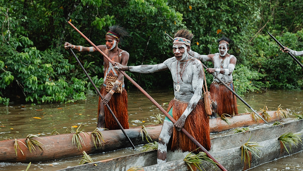 Aqua Expeditions works with local communities, including the Asmat tribe, which   inhabits a remote region in Southwest Papua, Indonesia (Photo: AE Expeditions)