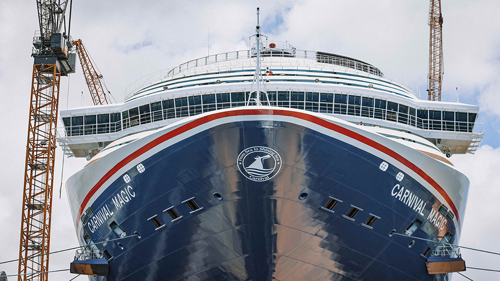 Carnival Legend and Carnival Magic now feature Carnival Cruise Line’s new ‘From Sea to Shining Sea’ bow crest (Photo: Carnival Cruise Line) 