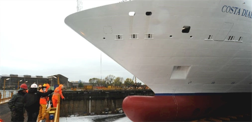 Costa Diadema leaves drydock
