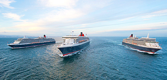 Cunard's Queens sail together