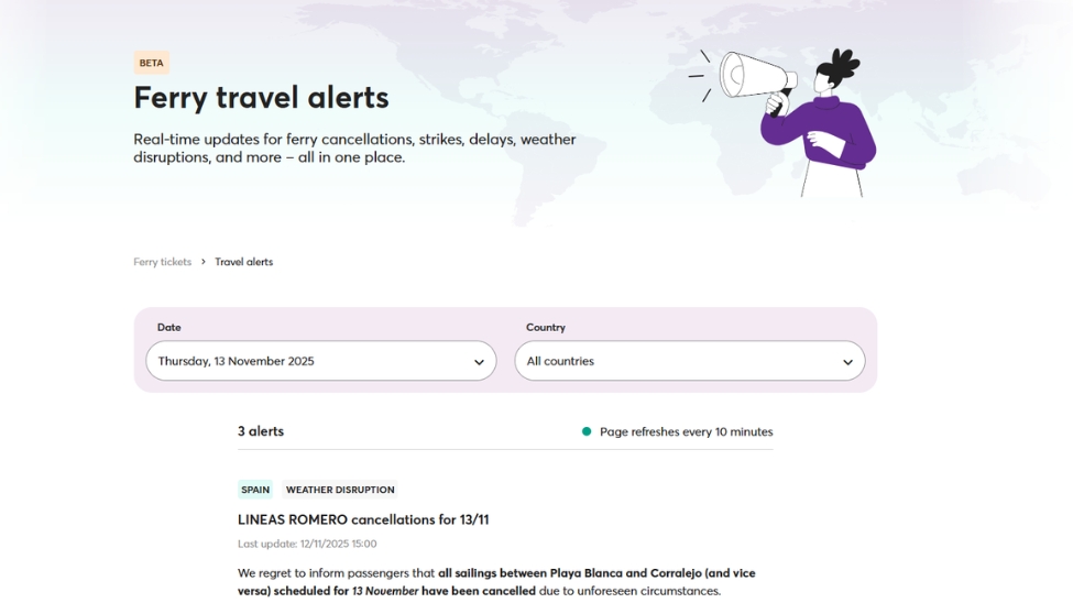 Ferryhopper launches real-time travel disruption tool for ferry passengers