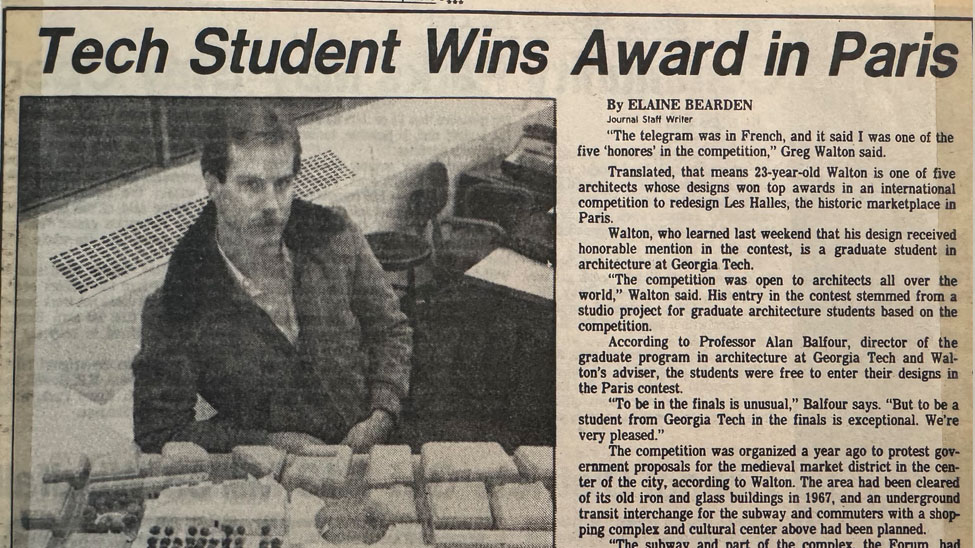 Greg Walton award news clipping