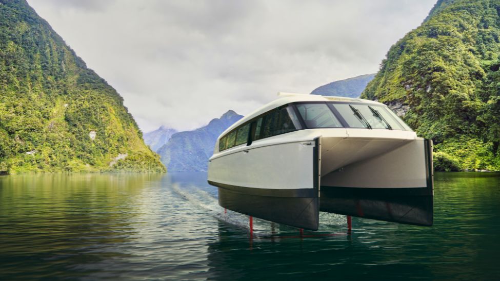 Candela P-12 electric ferry New Zealand Lake Manapouri